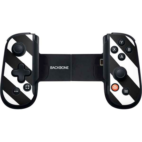 Black and White Geometric Stripes Backbone One for iPhone Game Controller Skin